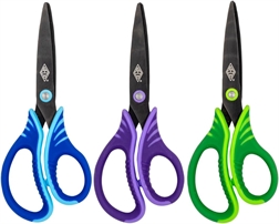 Ciseaux de bricolage Gripy black, rond, pour droitiers